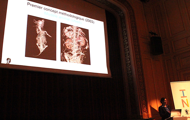 Silke Garbherr durant sa présentation dans la salle de l’institut national genevois mardi 19 mars Silke Garbherr durant sa présentation dans la salle de l’institut national genevois mardi 19 mars