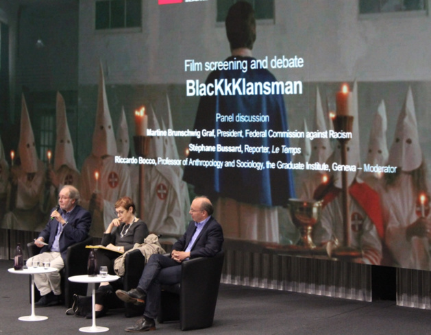 De g. à d. Riccardo Bocco, Martine Brunschwig Graf et Stéphane Bussard De g. à d. Riccardo Bocco, Martine Brunschwig Graf et Stéphane Bussard