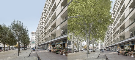 La rue Dancet aujourd'hui et dans le futur... Photo Ville de Genève