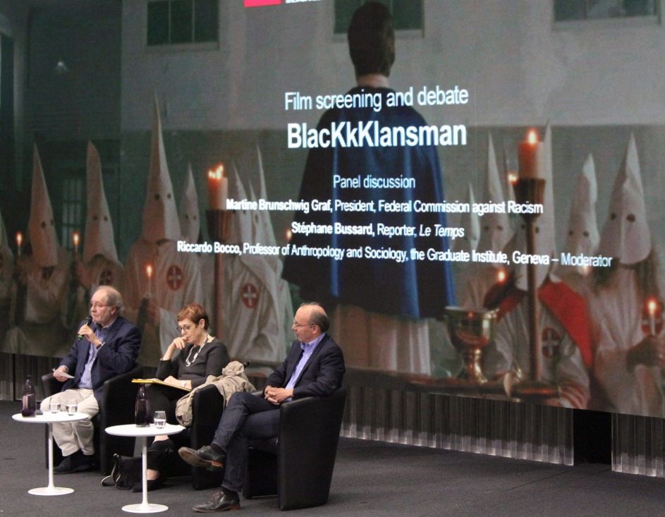 De g. à d. Riccardo Bocco, Martine Brunschwig Graf et Stéphane Bussard De g. à d. Riccardo Bocco, Martine Brunschwig Graf et Stéphane Bussard