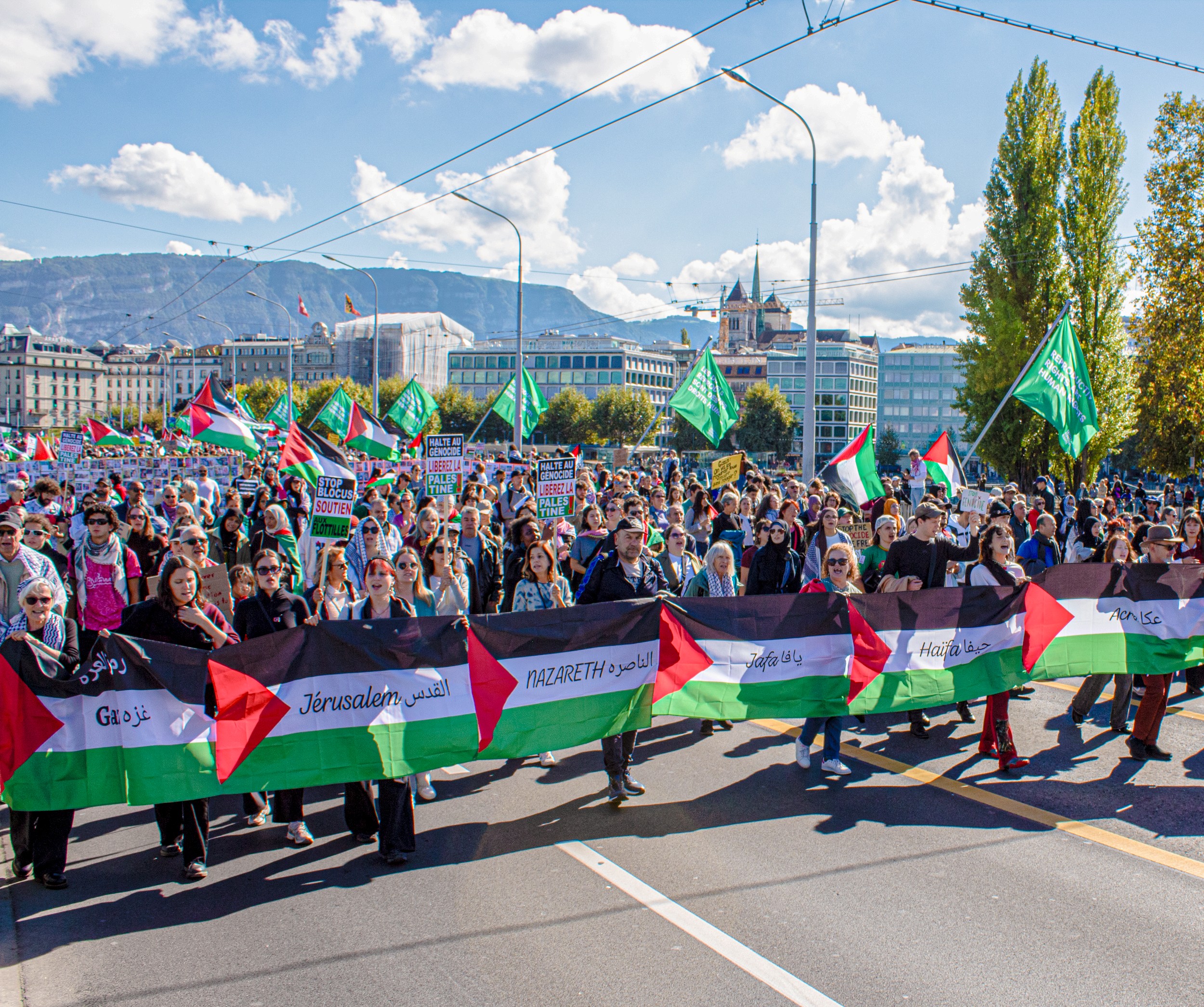Conflit israélo-palestinien, manifestations genevoises et regards croisés