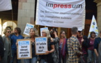 Une quarantaine de manifestants pour soutenir «une presse locale forte et indépendante»