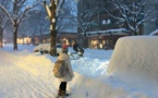 La plaine du Rhône ensevelie par la neige, les Valaisans mécontents.